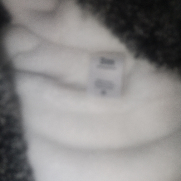 Gray Hooded Cape Parka Style with Buttons Grey White 3m - Picture 6 of 6